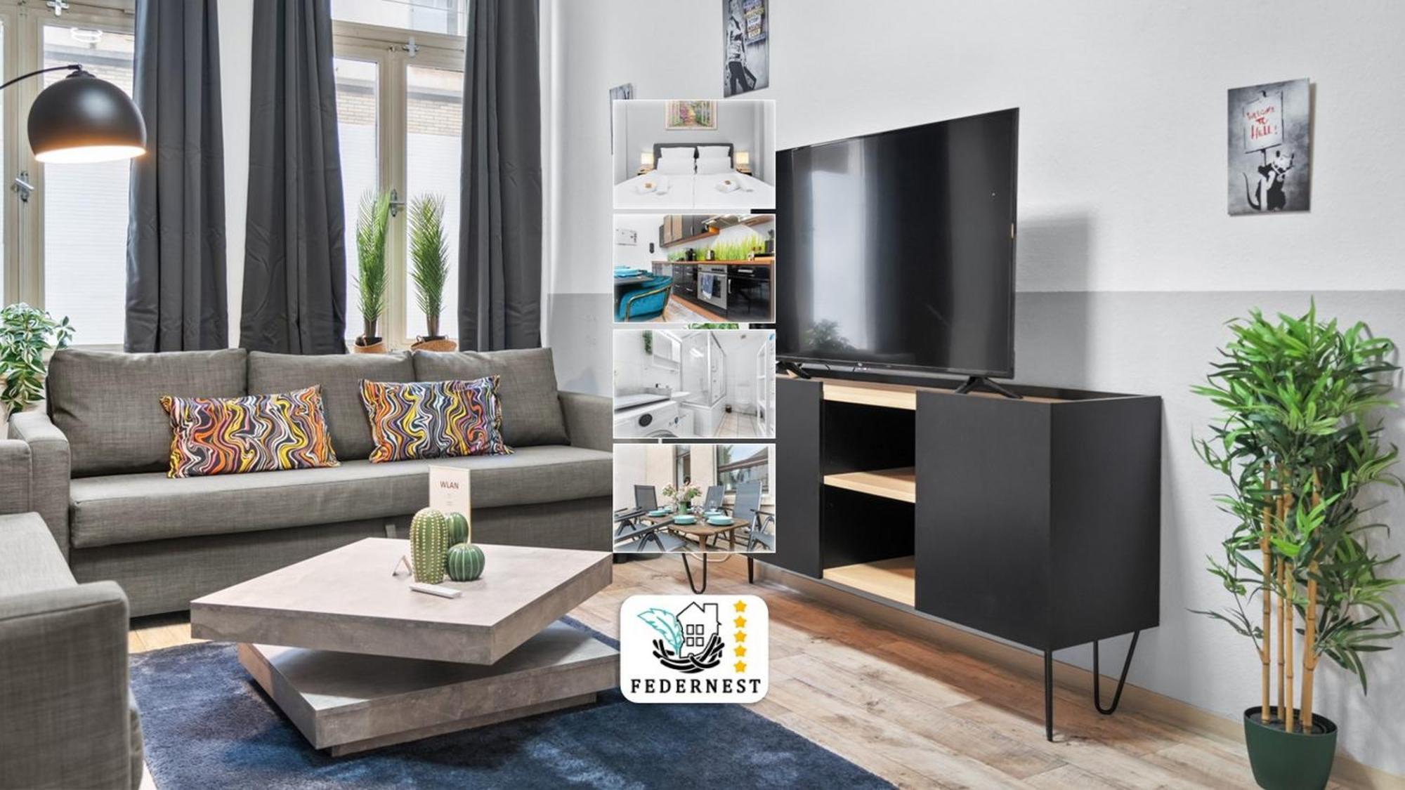 Tolles Design, Hochwertig, Vollausstattung, 3 Zimmer, Grosses Bad & Gaeste-Wc, Grosse Kueche, 3 X Smart Tv, 11 Min Zum Hbf Duisburg Eksteriør bilde
